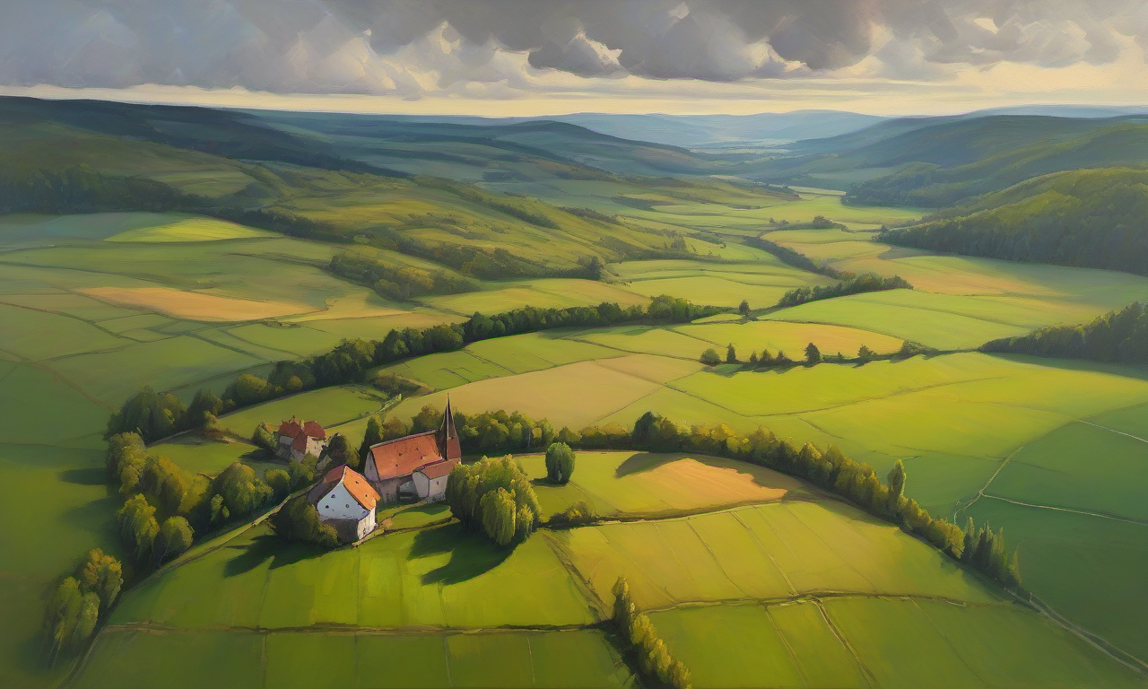 Žatec a krajina žateckého chmele – aerial
