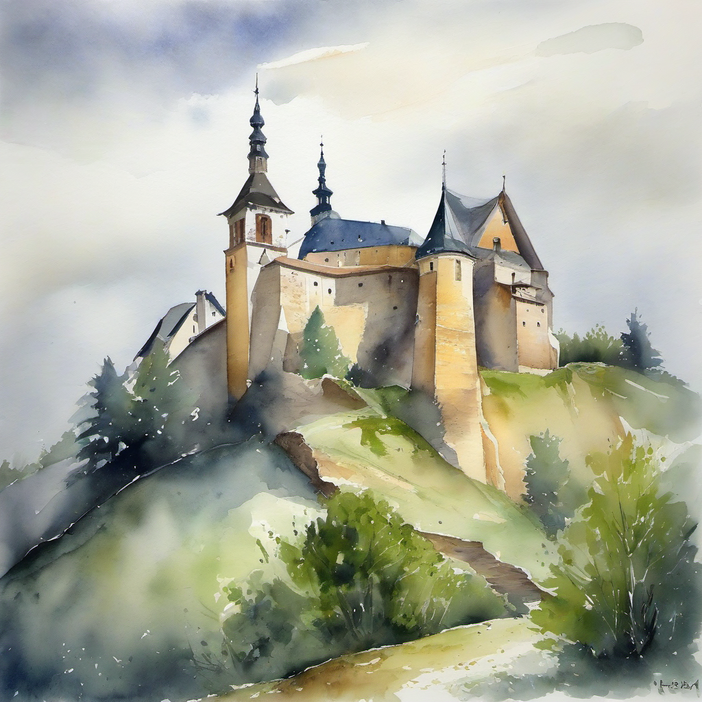 Železná – akvarel