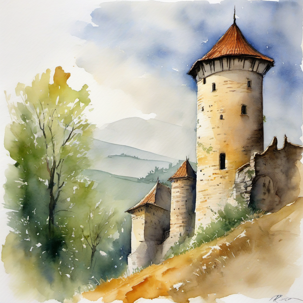 Bambouch – akvarel