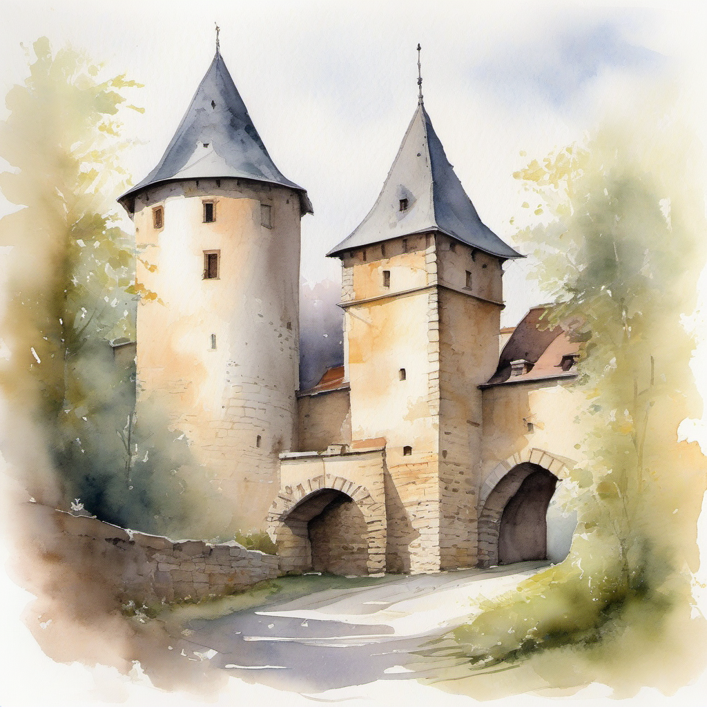 Chřenovice – akvarel
