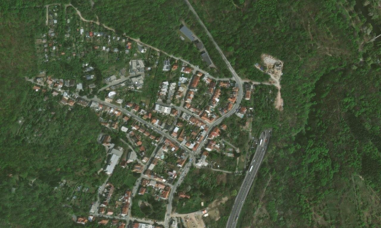 Dělnická kolonie, Kluchova – letecký pohled