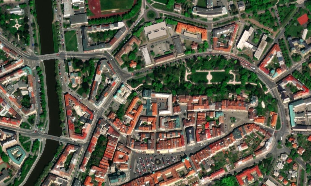 Dlouhá 6 – letecký pohled