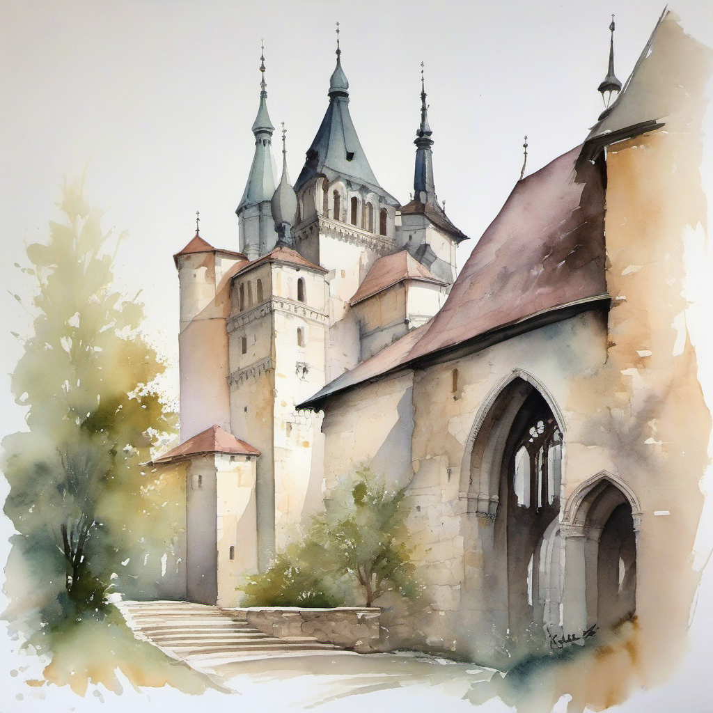 Dolní Česká 10 – akvarel