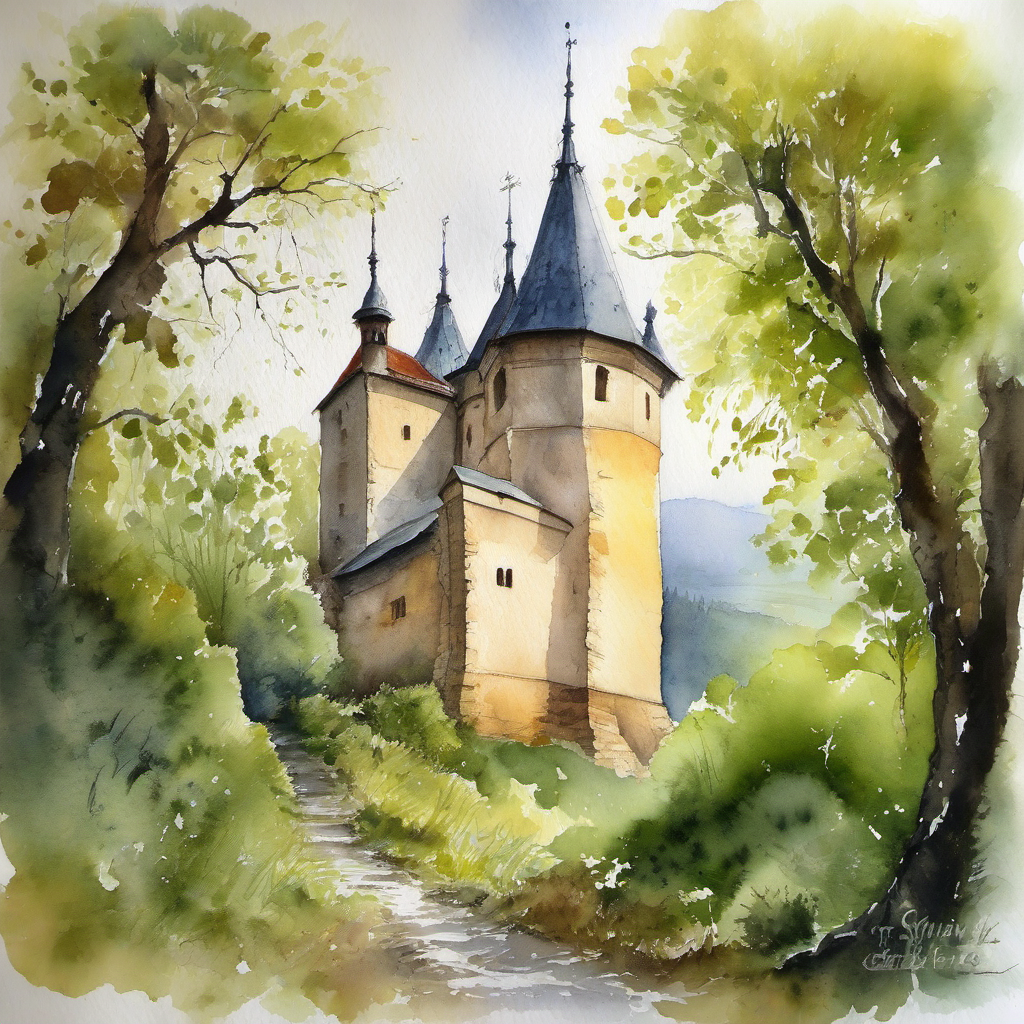 Hroznová (České Budějovice 1) – akvarel