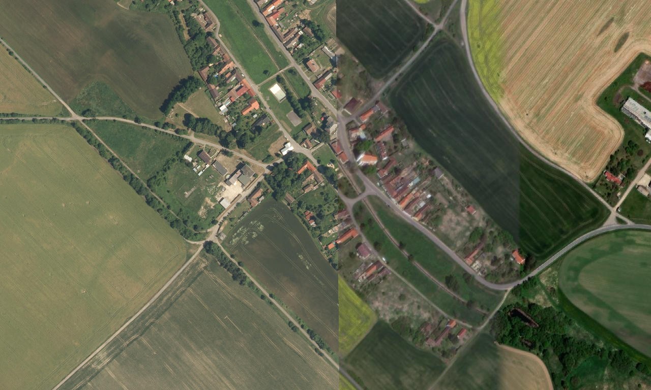kostel Nanebevzetí Panny Marie (Stálky) – letecký pohled