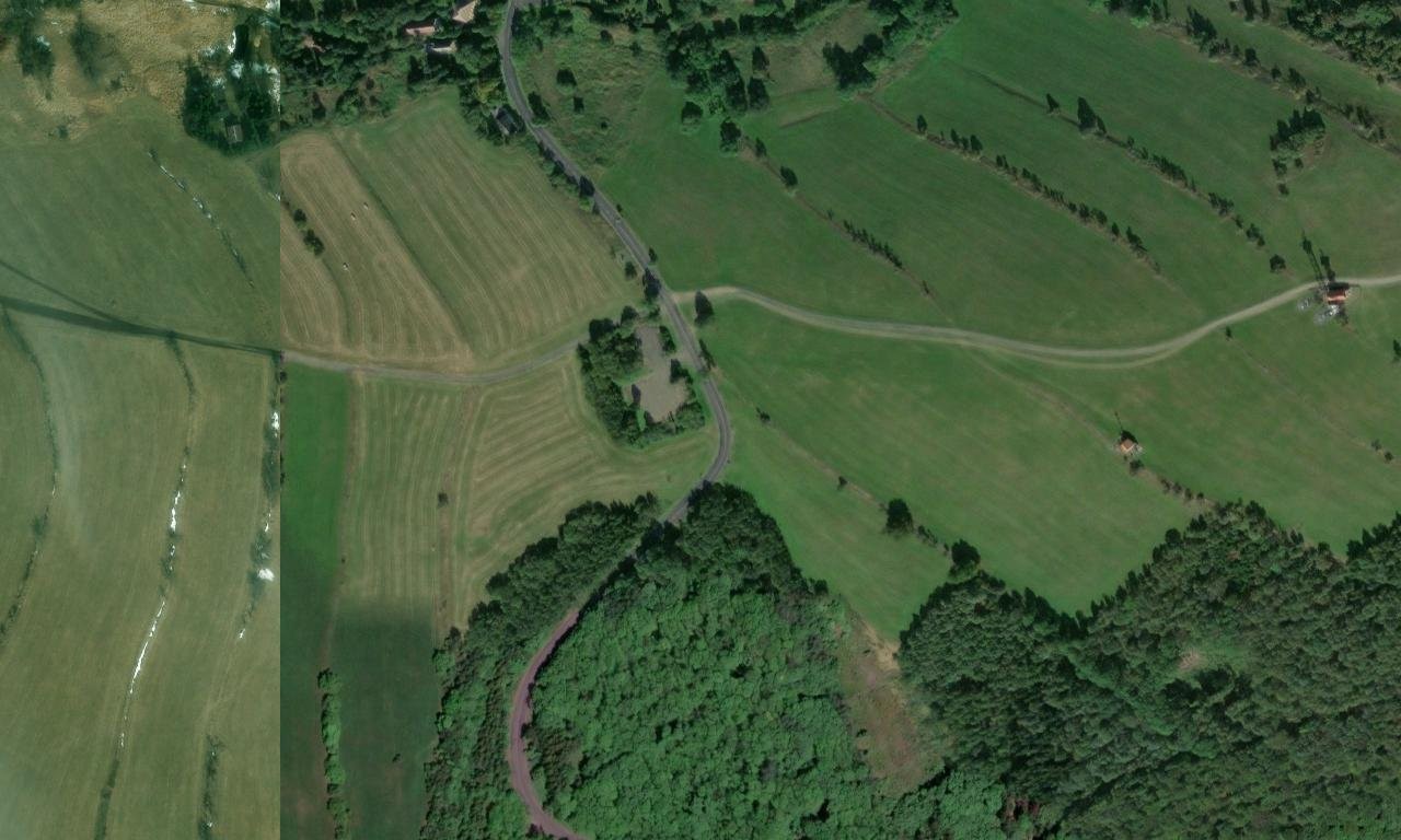 Kostel svatého Josefa (Petrovice) – letecký pohled