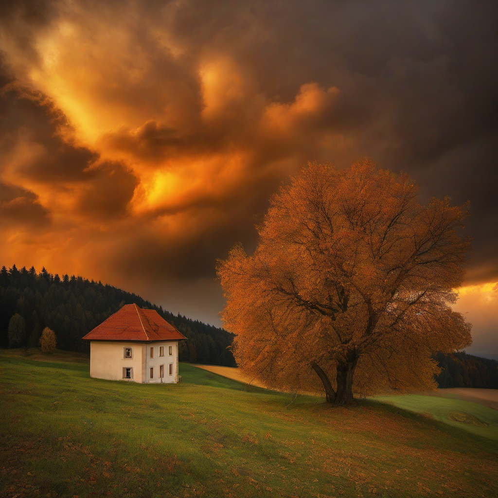 kostel svatého Marka (Markovice) – autumn