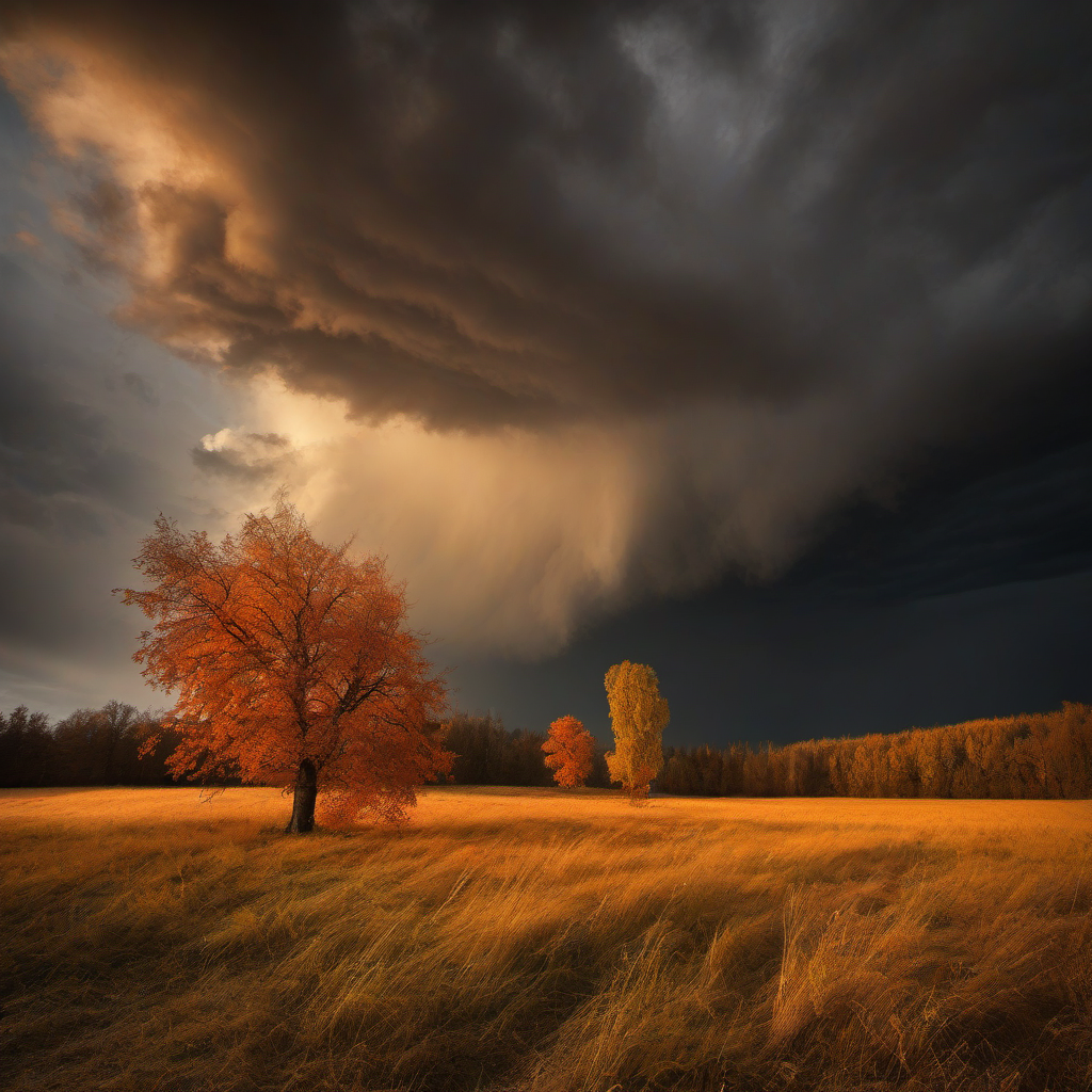 Kostel svatého Martina (Libuň) – autumn