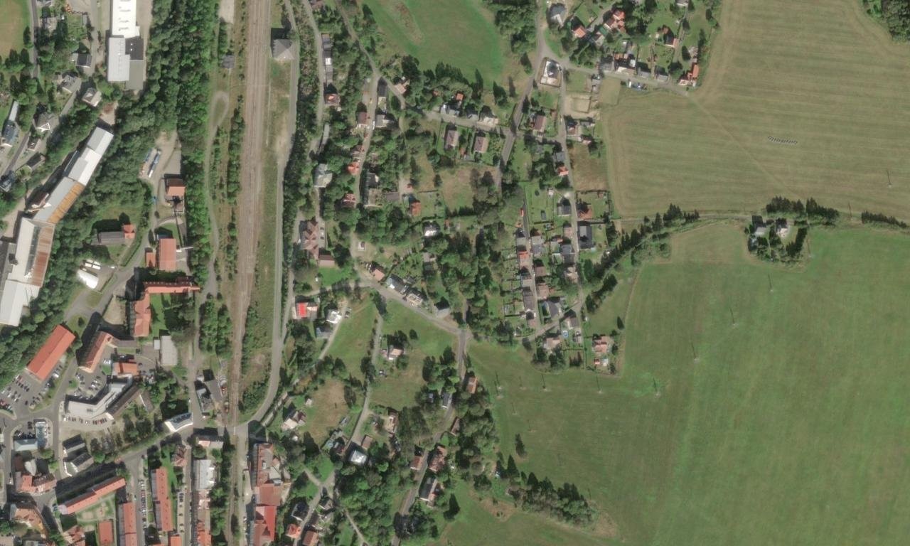 Kostel svatého Martina (Vejprty) – letecký pohled