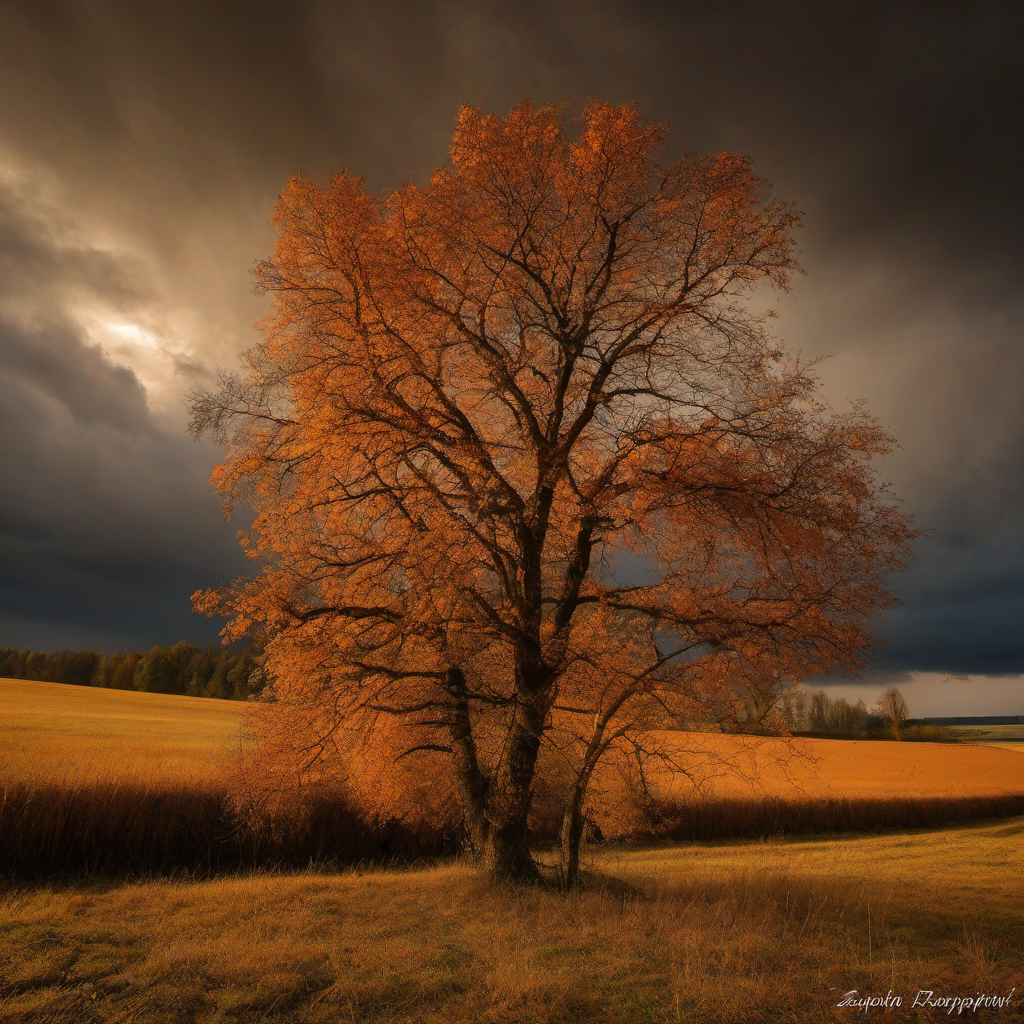 Kostel svatého Petra a Pavla (Řeporyje) – autumn
