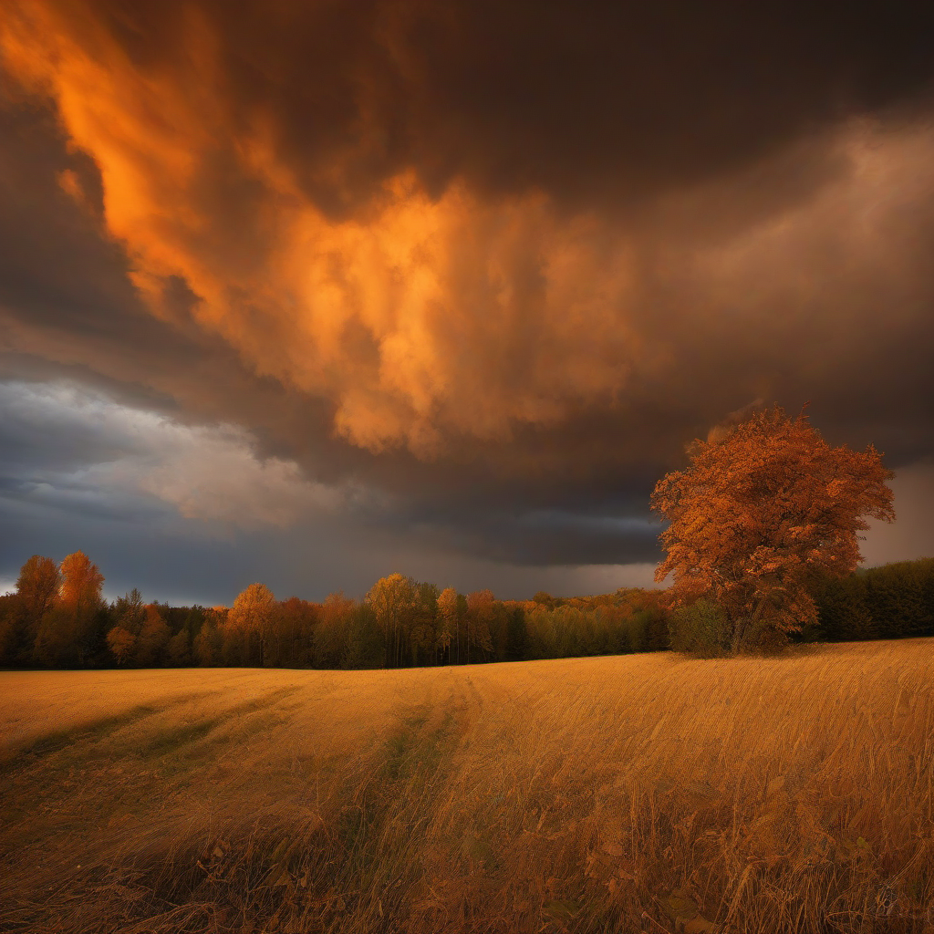 Kostel svatého Prokopa (Semčice) – autumn
