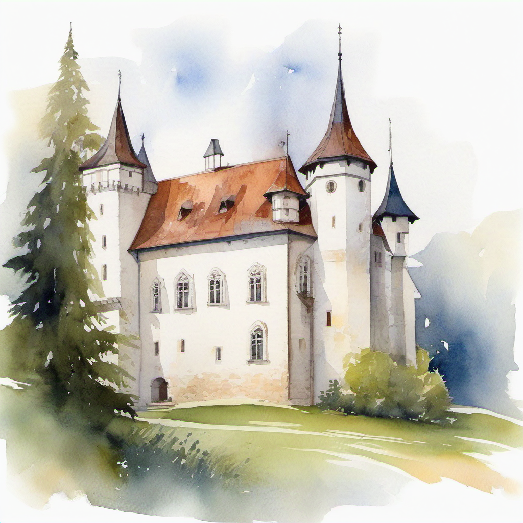 Lipno – akvarel