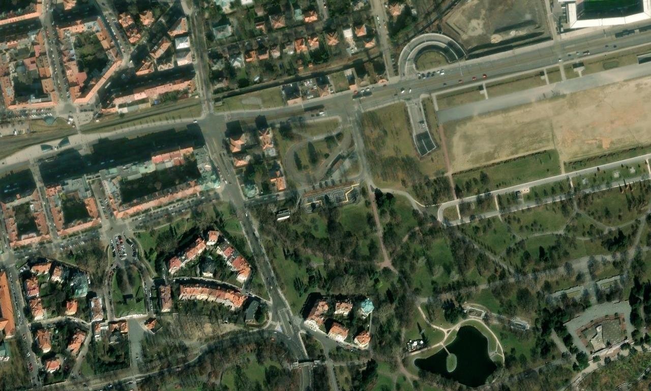 Na Špejcharu – letecký pohled