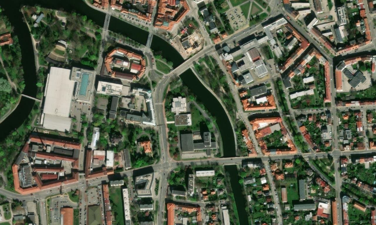 Park Dukelská – letecký pohled