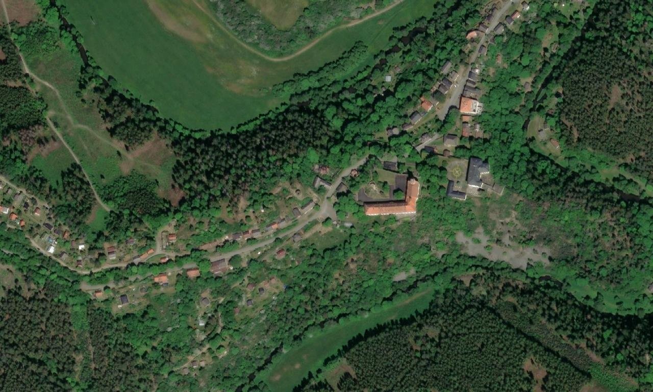 Rabštejn nad Střelou – letecký pohled