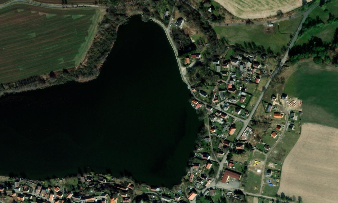 Rybnov – letecký pohled