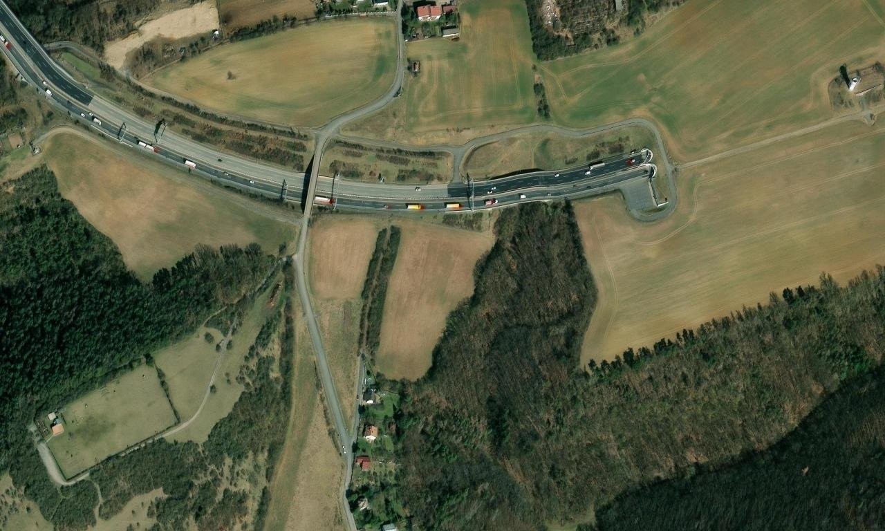 Slavičí most – letecký pohled