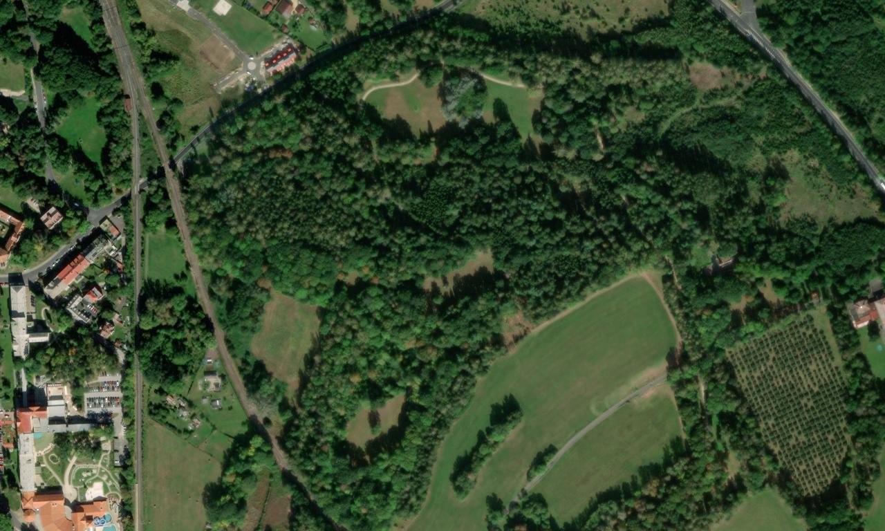 Wiedermannův park – letecký pohled