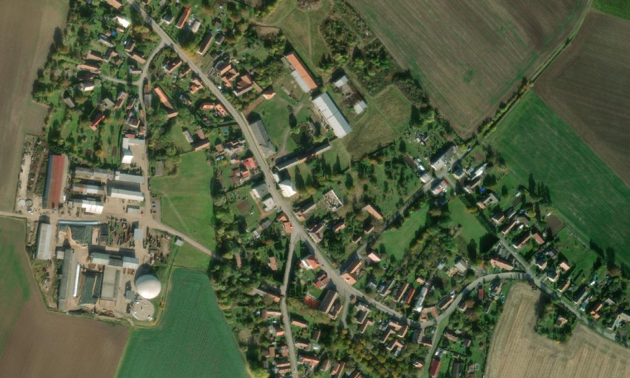 Zámek Volanice – letecký pohled