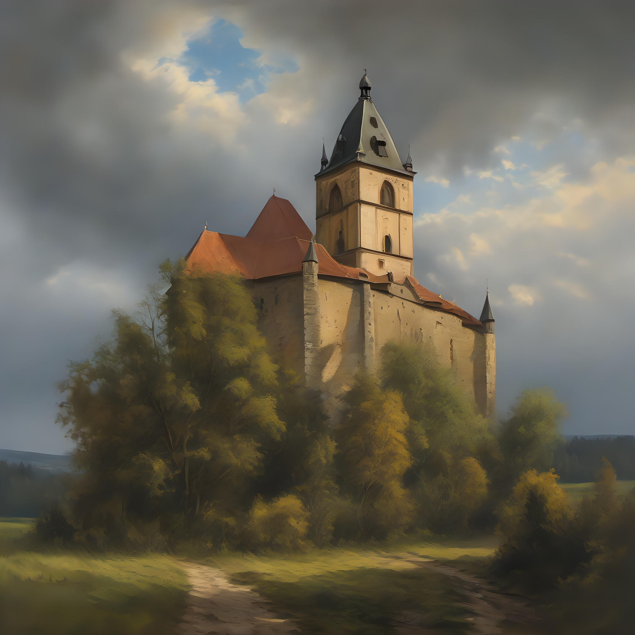 
<span>bývalý kostel Navštívení Panny Marie Hvožďany</span>
