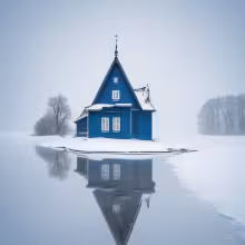 kostel svatého Floriána (Černovice) – winter