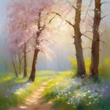 Vyšehradské sady – spring