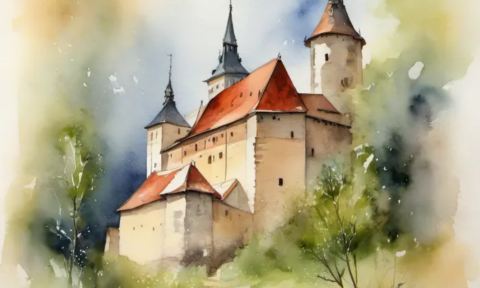 Červený Újezd – akvarel
