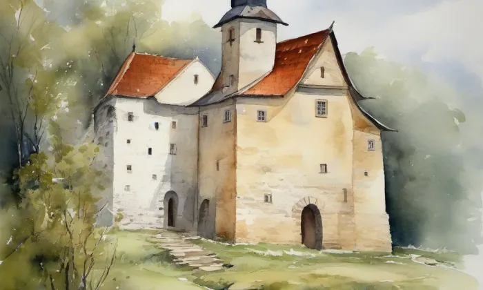 Apple Museum – akvarel