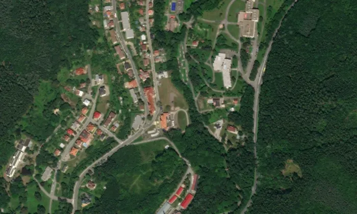 Augustiniánský dům – letecký pohled