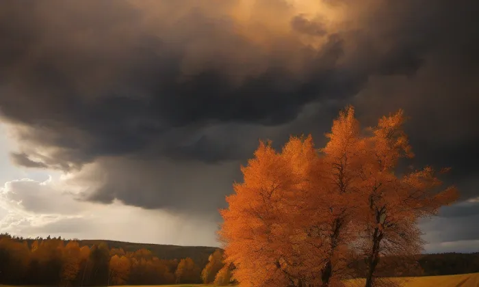Bývalá tvrz v Malíkovicích – autumn