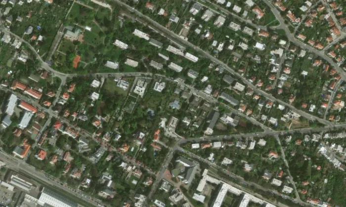 Bassova vila – letecký pohled