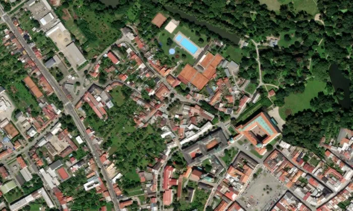 Biskupská mincovna – letecký pohled