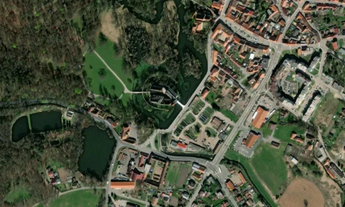 Blatná – letecký pohled