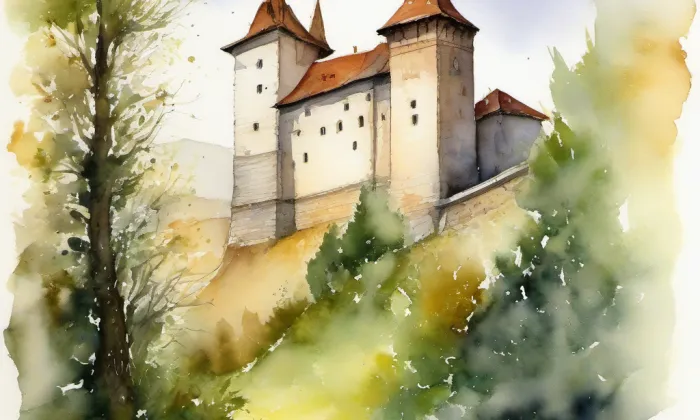 Boreč – akvarel