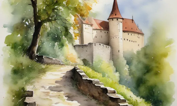 Boskovštejn – akvarel
