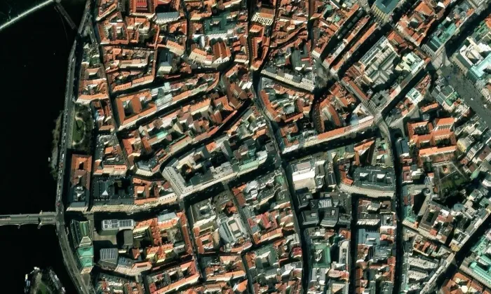 Brána svatého Martina – letecký pohled