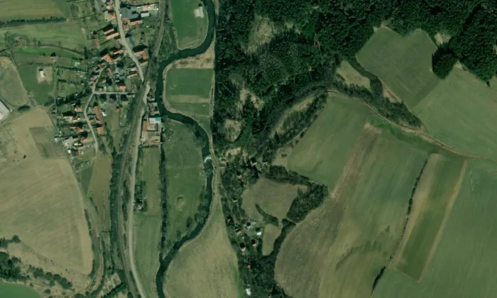 Bransouze – letecký pohled