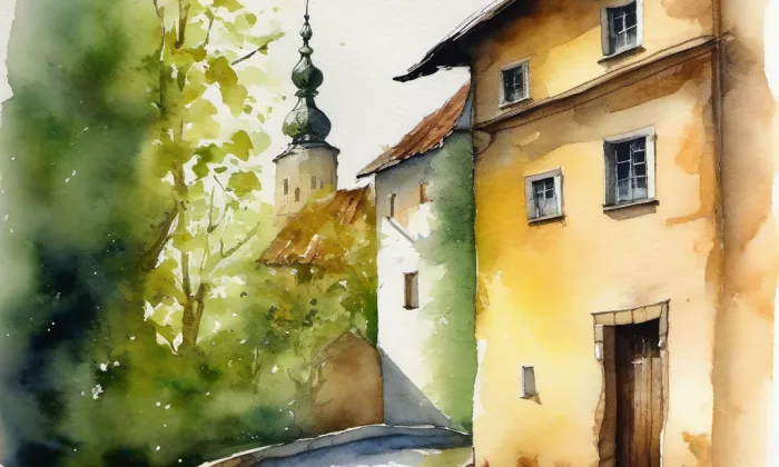 Cimburk – akvarel