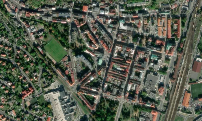 Děčín – letecký pohled