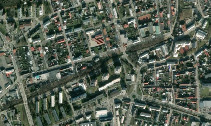 Dělnický dům – letecký pohled
