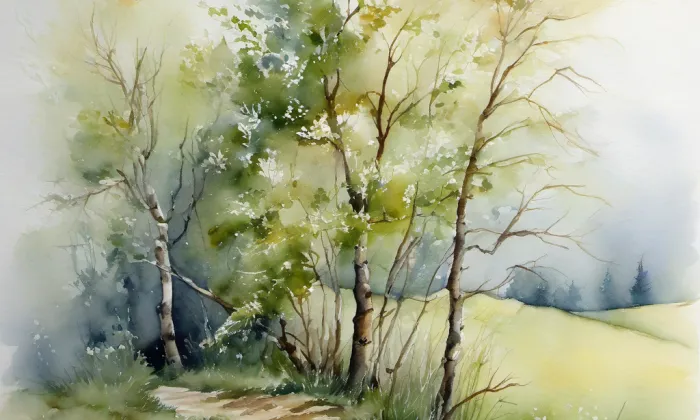 Dělnický dům – akvarel