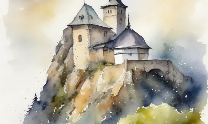 Dolní Bělá – akvarel
