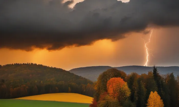 evangelický kostel v Jirkově – autumn