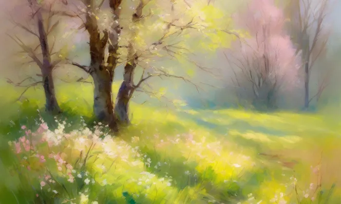 evangelický kostel v Krabčicích – spring
