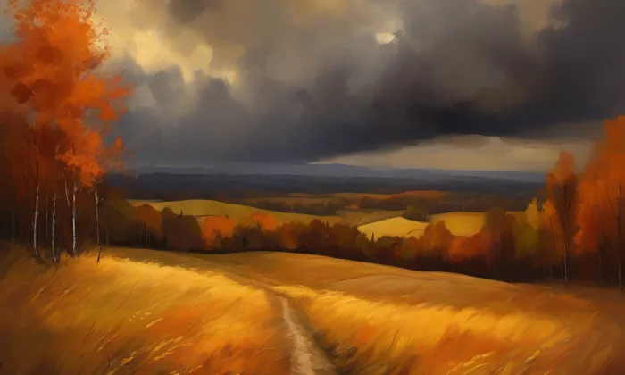 Hřbitovní kaple (Lobendava) – autumn