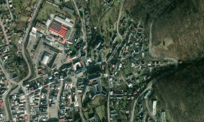 Hrad Šternberk – letecký pohled