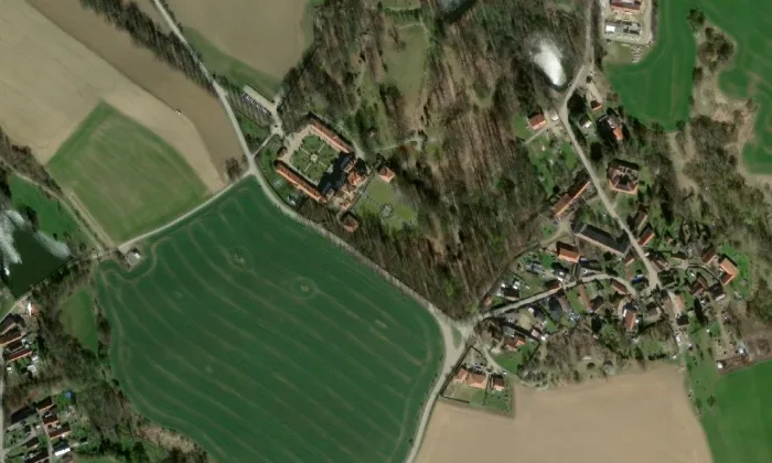 Jemniště – letecký pohled