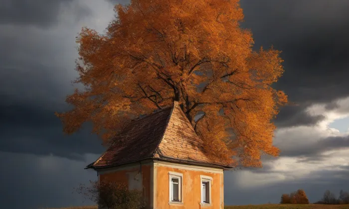 kaple Matky Boží (Mikulášovice) – autumn