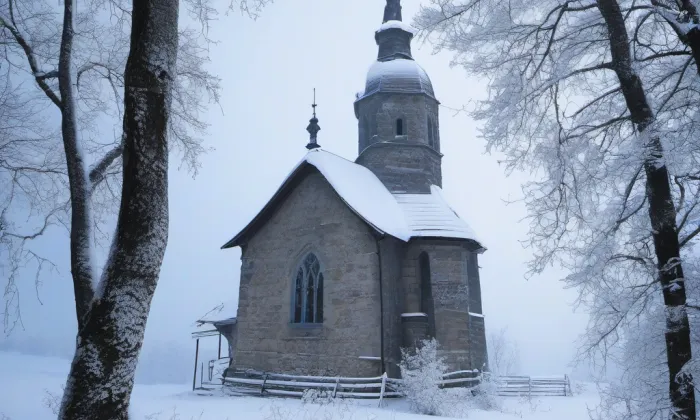 kaple Panny Marie Sněžné v Děčíně – winter