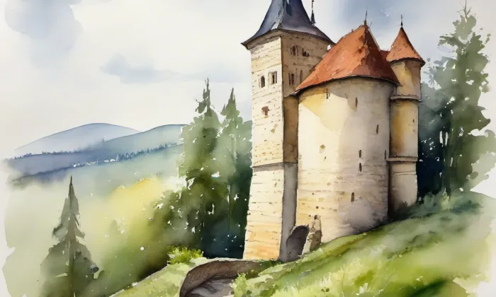 Karoliny Světlé – akvarel